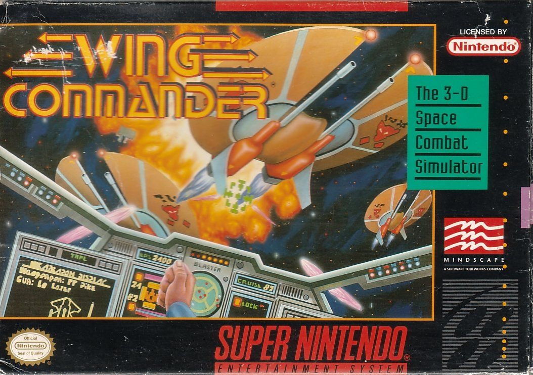 Wing Commander box art for Super Famicom